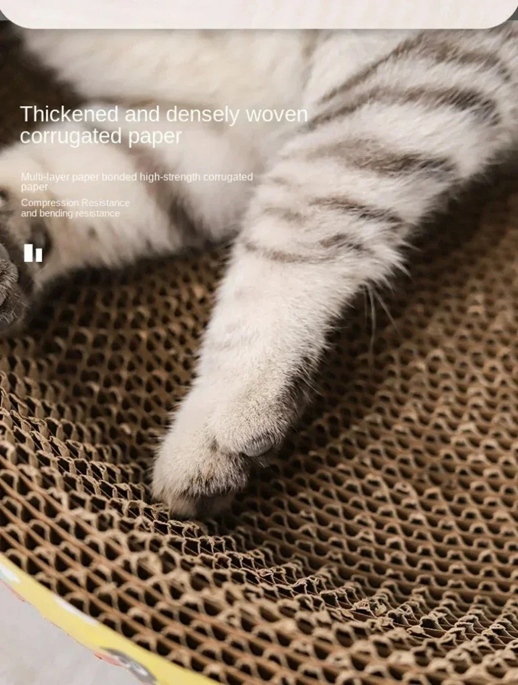 Cat Scratcher Bed Corrugated Oval Shaped