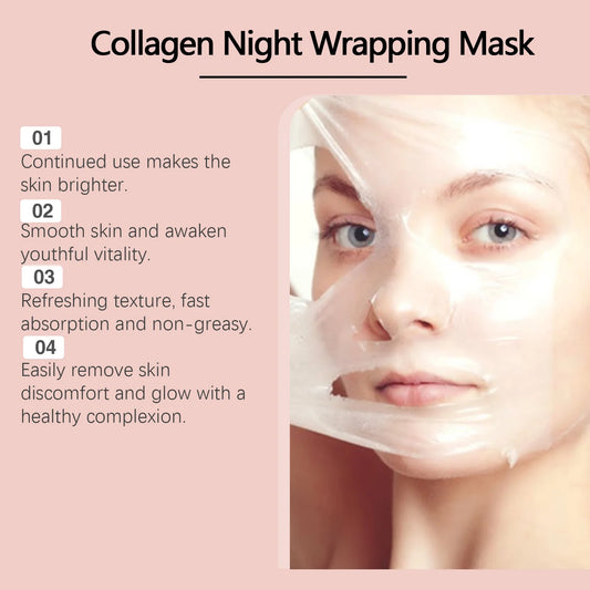 GlowWrap™ Mascarilla de Noche de Colágeno 🌙✨ Despierta Radiante