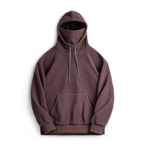 Maden Casual Polar Fleece Hooded Sweatshirt Solid Color Windproof AliExpress
