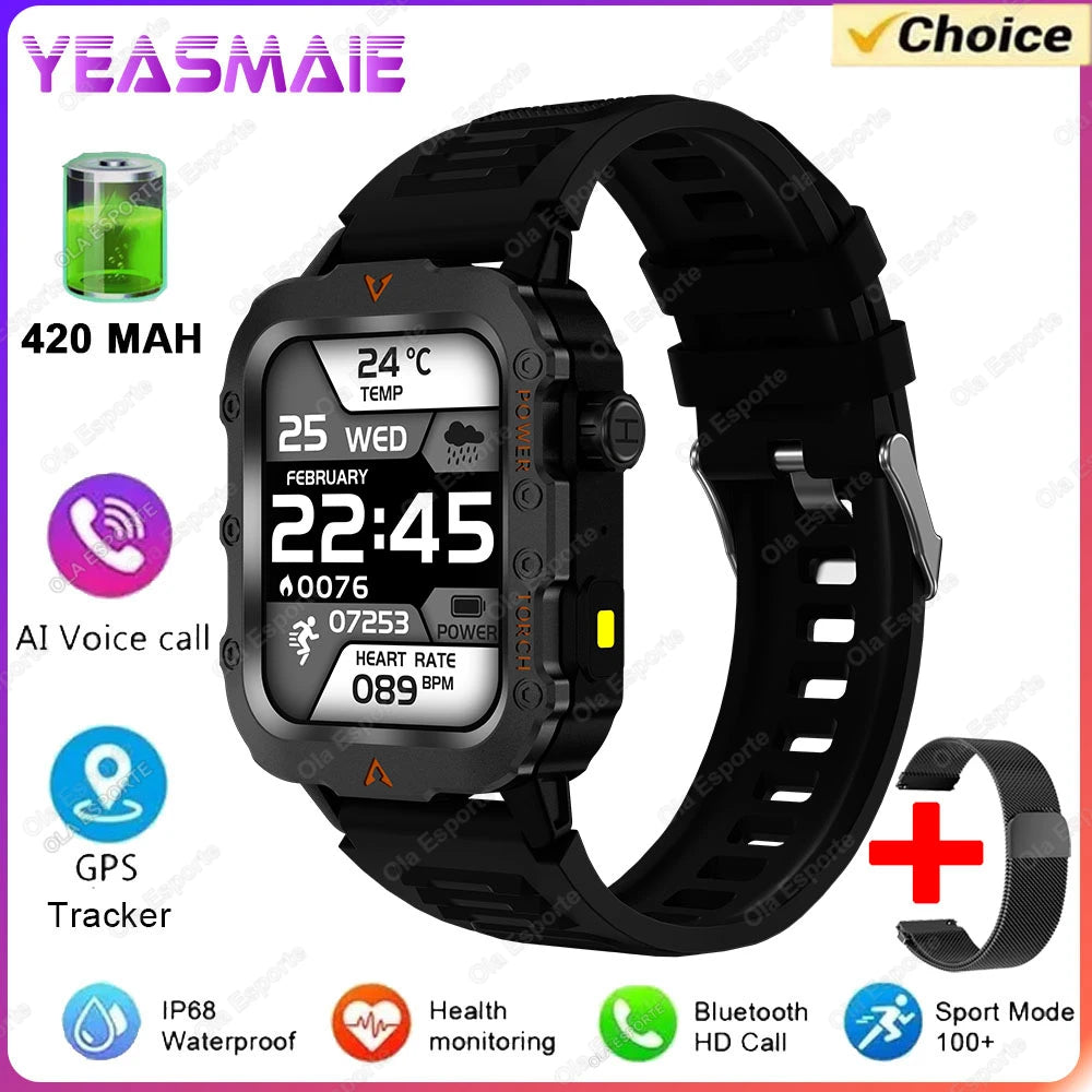 Military GPS Smartwatch – Rugged & Adventure-Ready