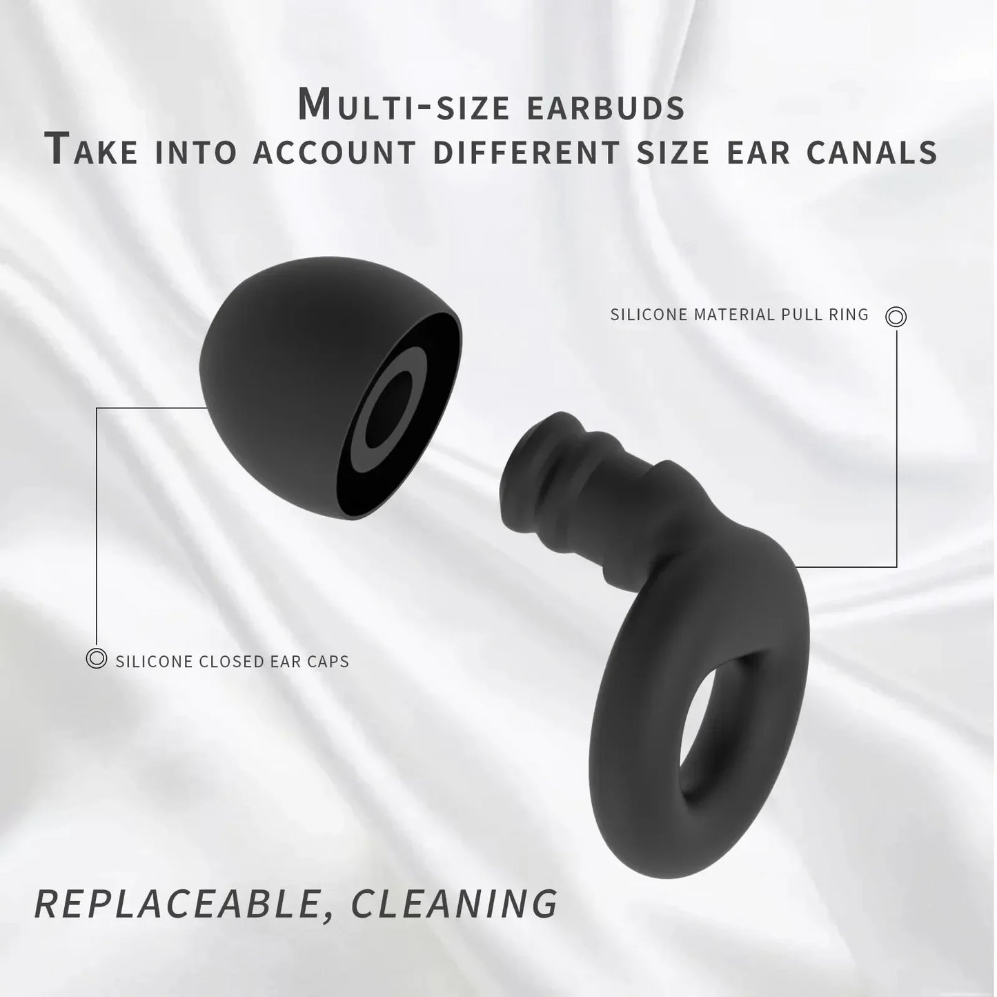 HUAK Quiet Ear Plugs for Noise Reduction – Super Soft, Reusable