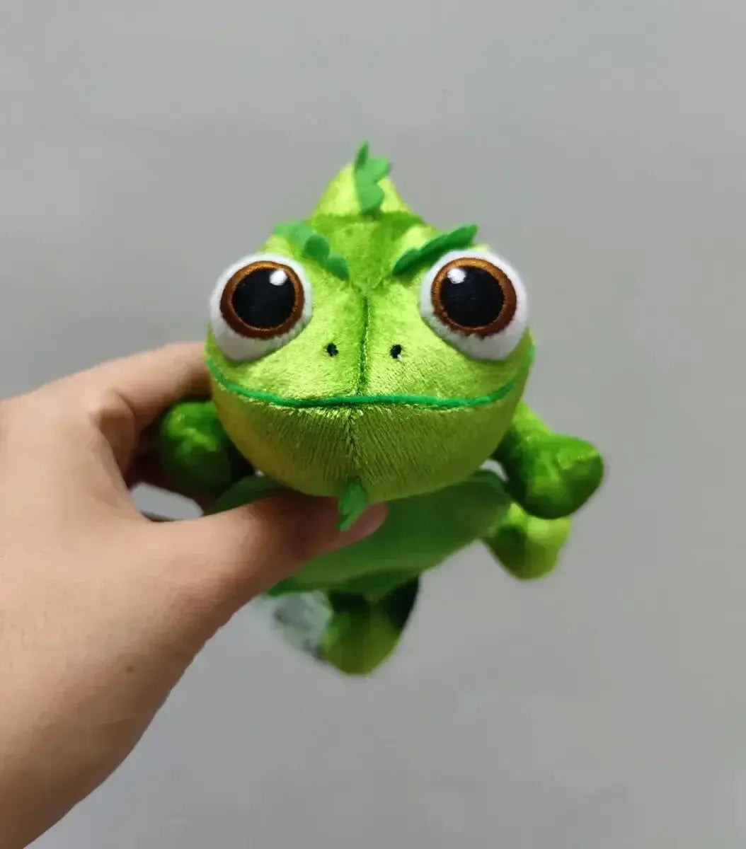 Stock Cartoon Chameleon Plush Toys Soft Stuffed Animals Plushie Toys Pascal Rapunzel Shoulder Decor Fun Toy Girl Kid Xmas Gifts Almond Toy Store