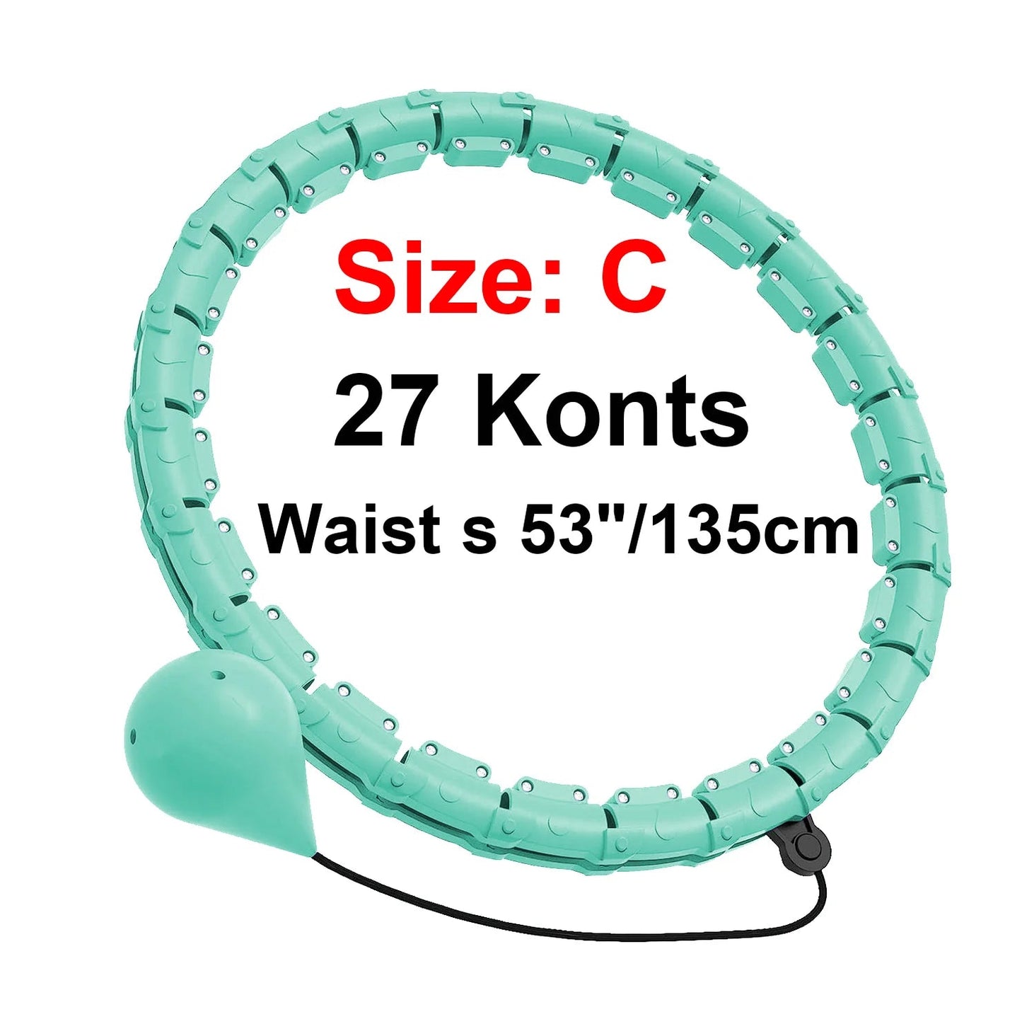 Weighted Hula Hoop Weight Loss 2 in 1 Adjustable with Detachable Knots Jojonice Sport Store