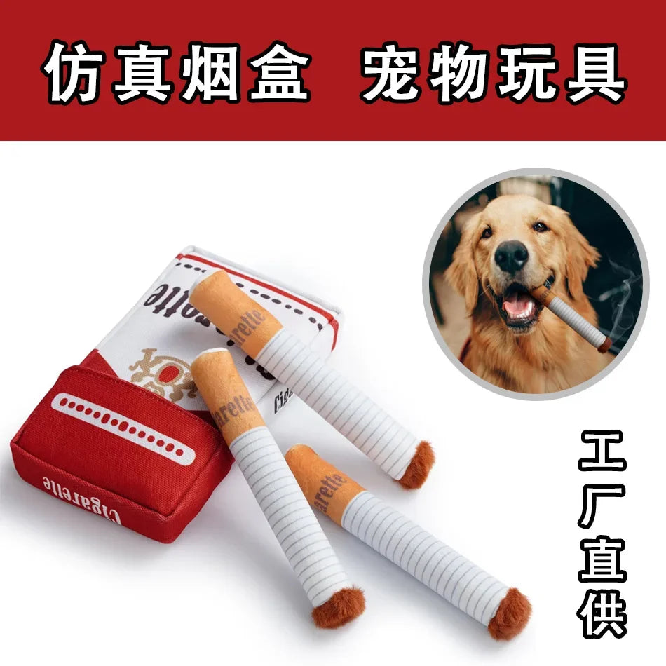 New dog sound toy, cigarette box, pet resistant to chewing, teeth