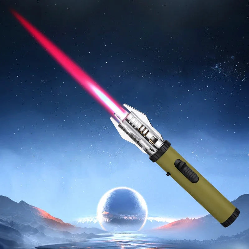 Turbo Torch Jet Gas Lighter High Firepower Windproof Spray Gun Kitchen Cooking Smoking Accessories Jewelry Welding Cigar Lighter Unusual lighters Store