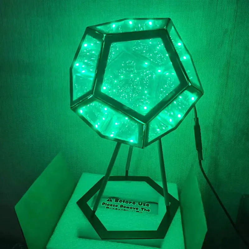 3D Cube Light Creative Cool Infinite Dodecahedron Nightlight Colorful Art Light USB Nightlight Girls Birthday Christmas Gift Donirt Official Store