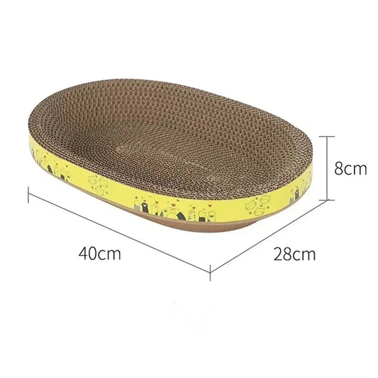 Cat Scratcher Bed Corrugated Oval Shaped UIYlike Store