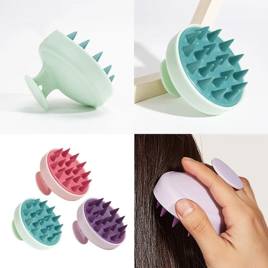 1pc Silicone Shampoo Brush Head Scalp Massage Comb Hair Washing Combs AliExpress