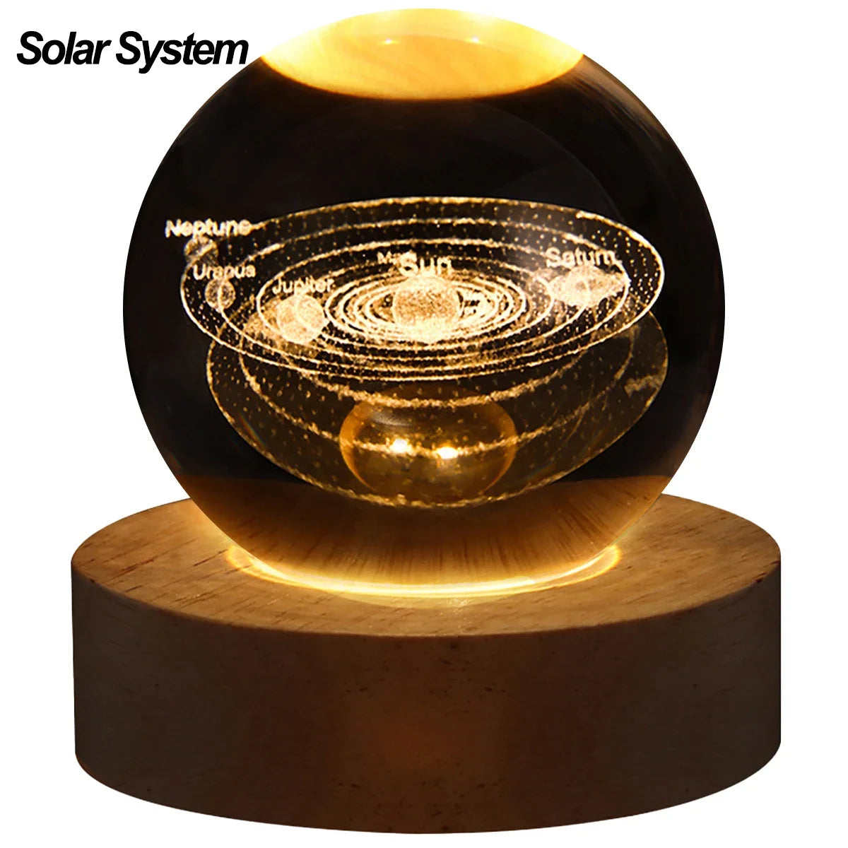 Crystal Ball Night Lights Glowing Sea Jellyfish Astronaut Table Lamp USB Atmosphere Lamp Table Decorations Kid Gifts Night Lamp