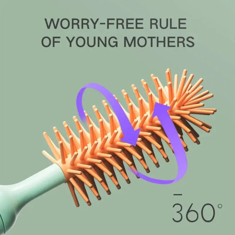 Efficient Electric Baby Bottle Cleaner Brush set Silicone Bottle Brush