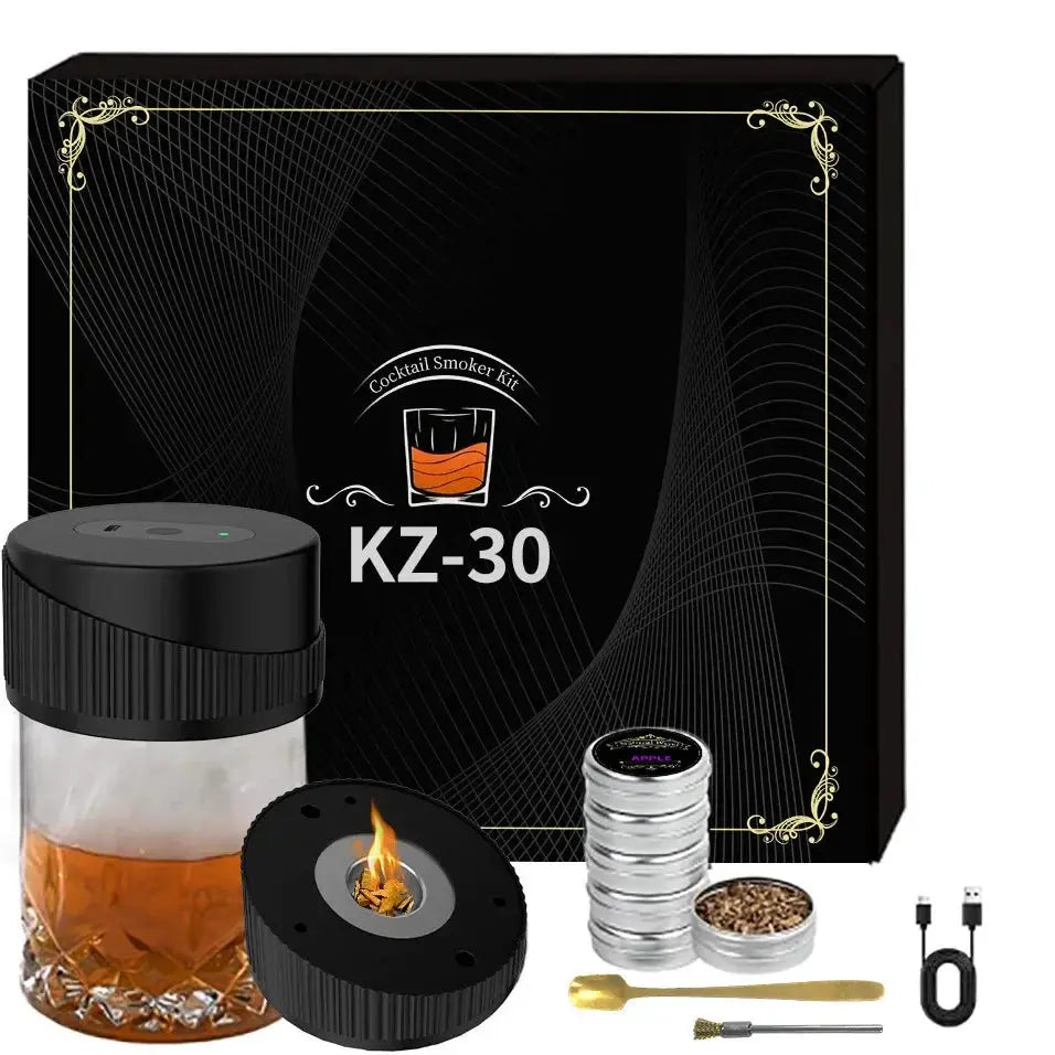 Electric Whiskey Smoker Kit With 6 Wood Chips Rechargeable Cocktail Smoker Kit Built In Lighter No Butane Needed Customized Gift KYU ACGN Store