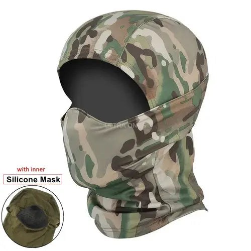 Tactical Balaclava Mask Windproof Silicone Outdoor Headgear