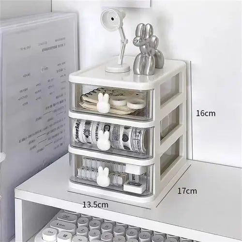 Transparent Desk Organizer Drawer Cute Plastic Clear Organizing Boxes