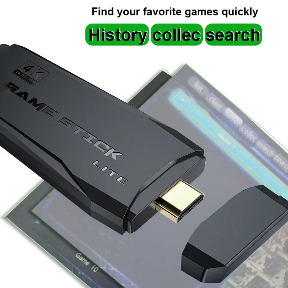 Game Stick Lite 4K Retro Console with Wireless Controllers GamerShop Store