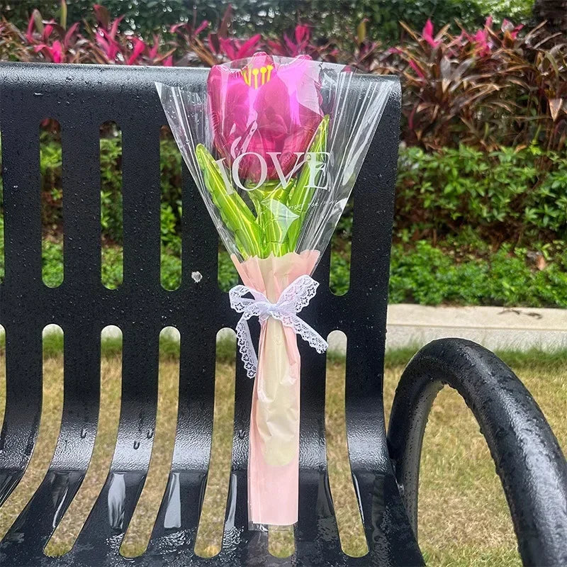 Large Wide Neck Transparent Bobo Balloon Flower Bouquet Doll Snack