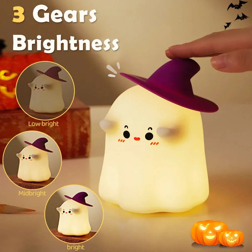 Halloween Pumpkin Night Lights Cute Soft Silicone Safe Lamp AliExpress