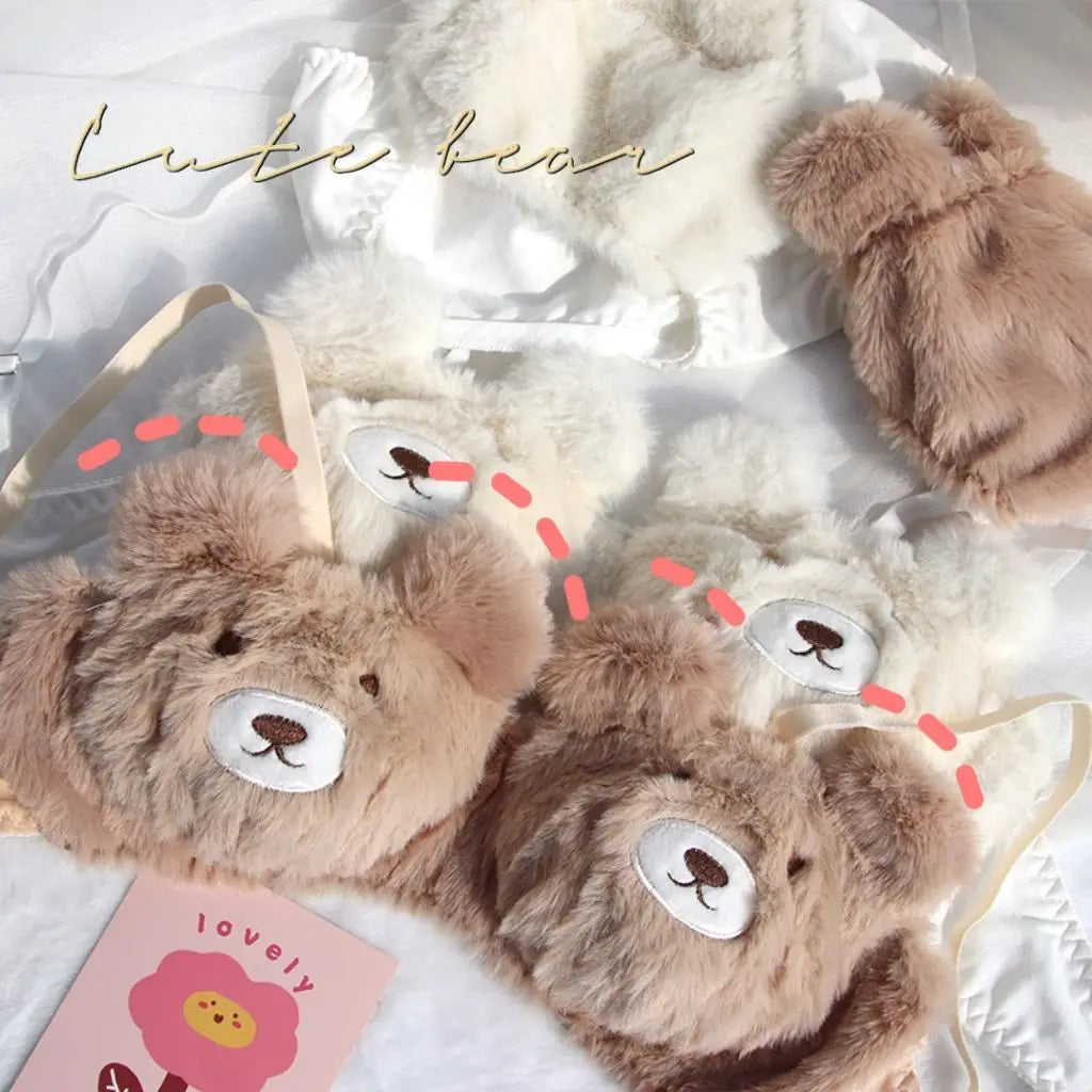 Japanese Girls Cute Lingerie For Women Cartoon Bear Students Plush