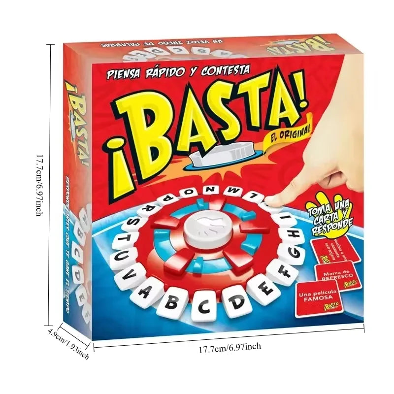 New Spanish Word Game Fast-Paced Family Board Game The Quick Thinking Letter Pressing Tapple Games versión en español