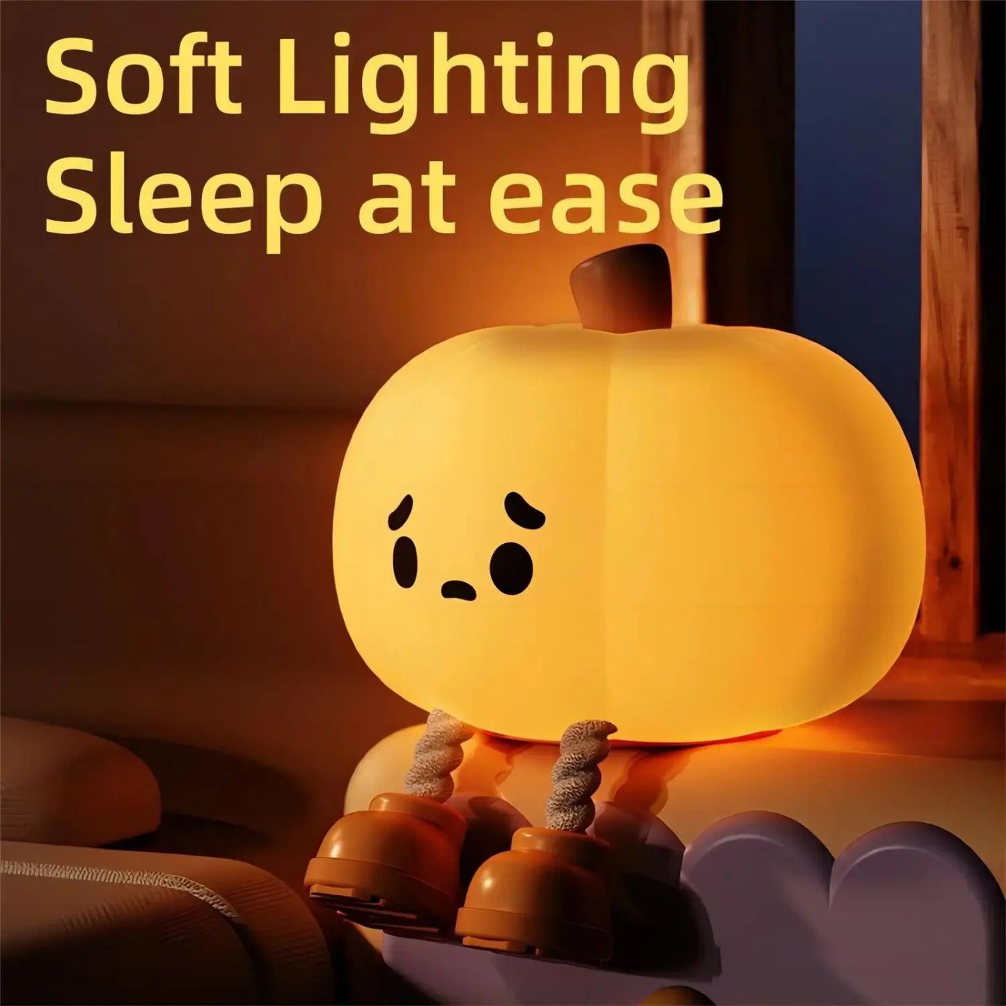 Halloween Pumpkin Night Lights Cute Soft Silicone Safe Lamp AliExpress