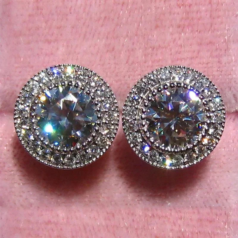 Women's Delicate Acupuncture Points Weight Loss Earrings Cubic