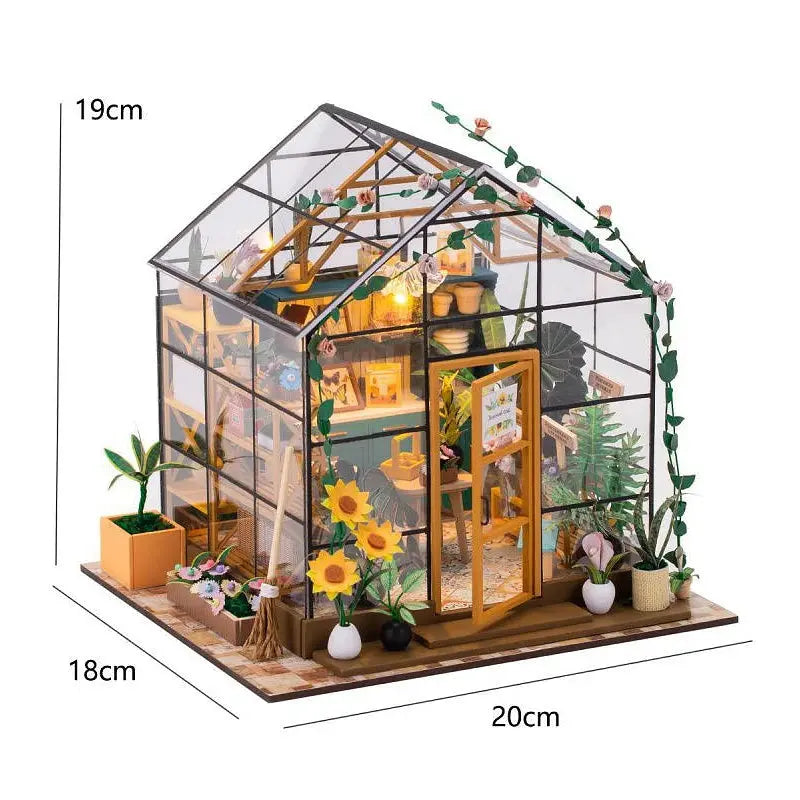 Mini Doll House Kit DIY Flower House Handmade 3D Puzzle Assembly AliExpress