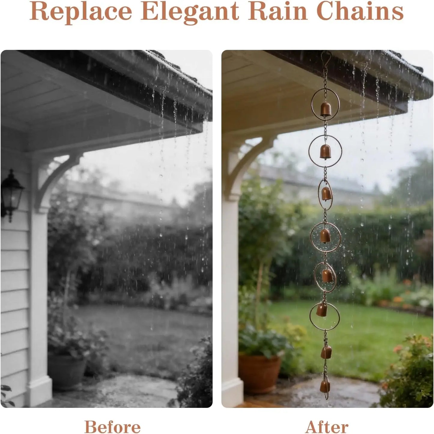 LotusFlow Rain Chain Chinese Temple Inspired Serenity