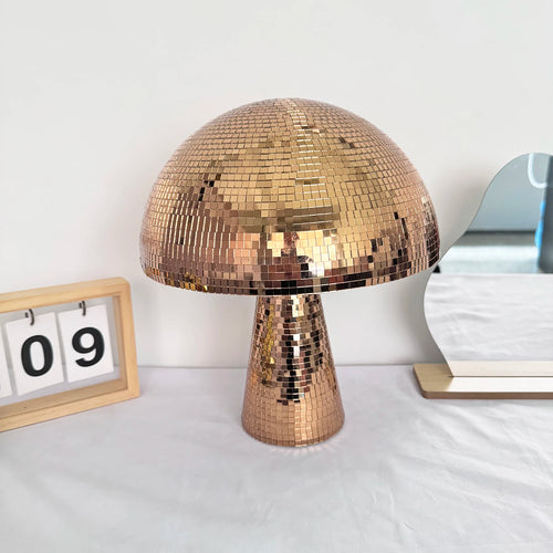 Retro Reflective Mushroom Shape Disco Mirror Ball DJ Light Modern Home
