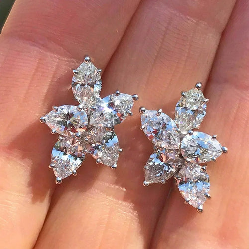 Women's Delicate Acupuncture Points Weight Loss Earrings Cubic