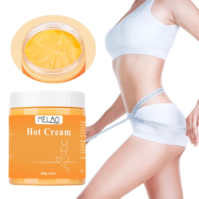 MELAO Hot Cream Massage Gel - Natural and 87% Organic Anti Cellulite