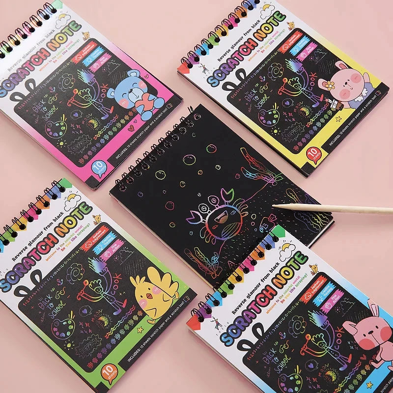 Montessori Scratch Painting Note Scratch Art Paper DIY Children Magic