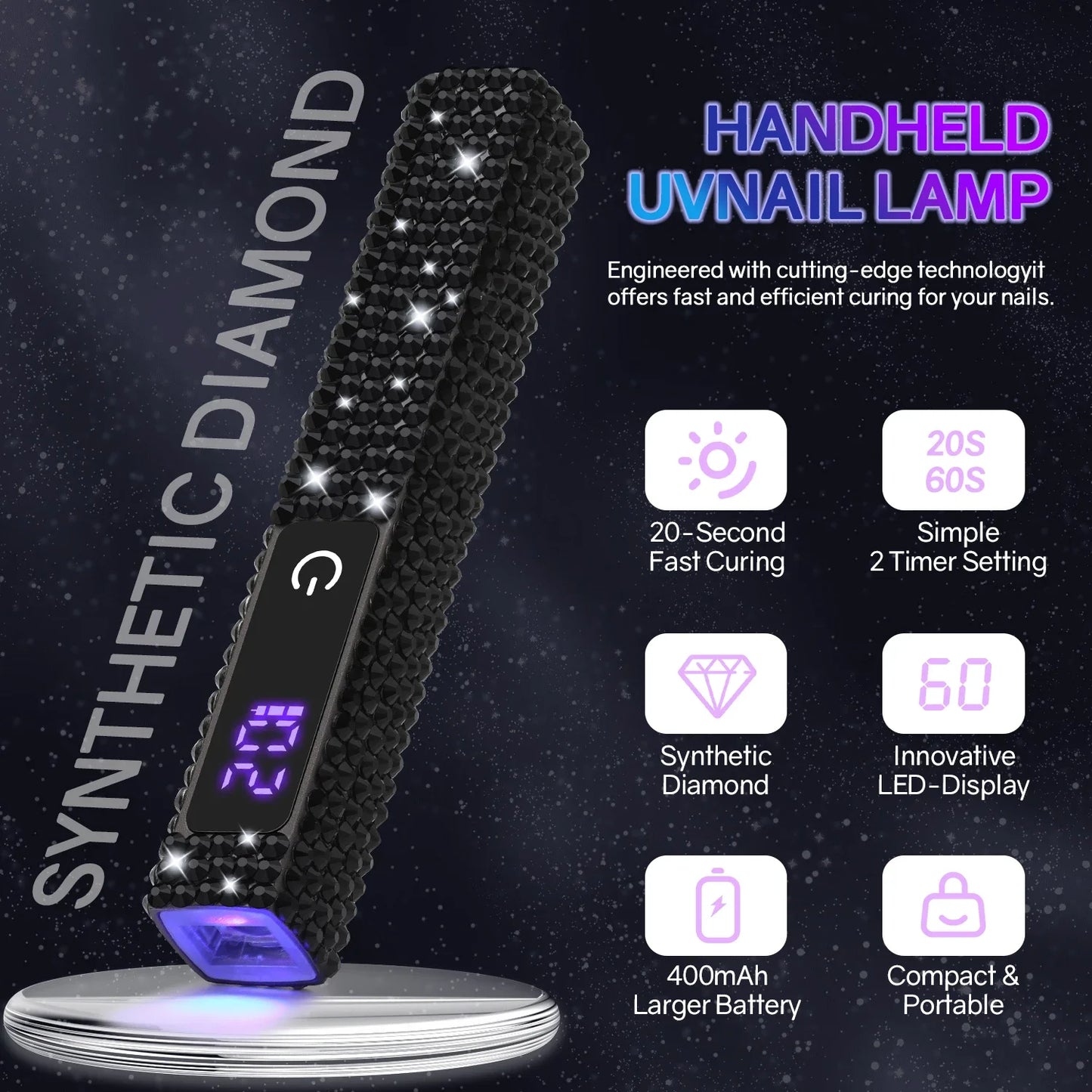 UV LED Nail Lamp Dryer Machine Portable USB Rechargeable Nail Dryer