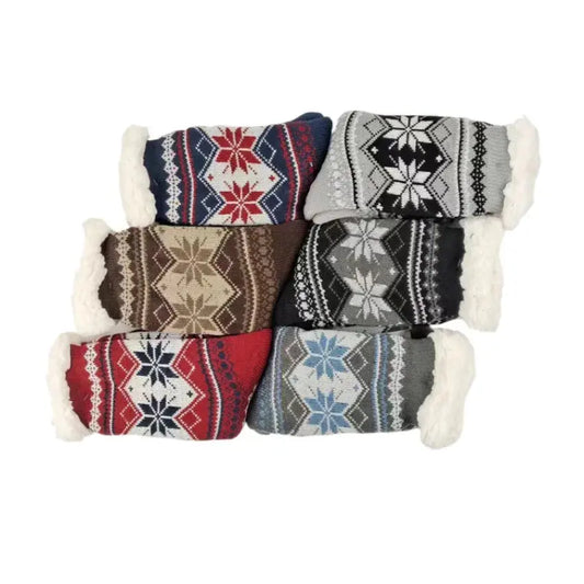 Winter Socks Mens Fluffy Warm Short Plus Velvet Soft Thermal Non Slip