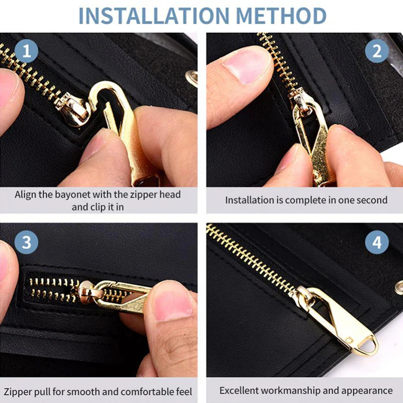 Universal Metal Zipper Slider – Replacement Puller DIY Sewing Repair Kit
