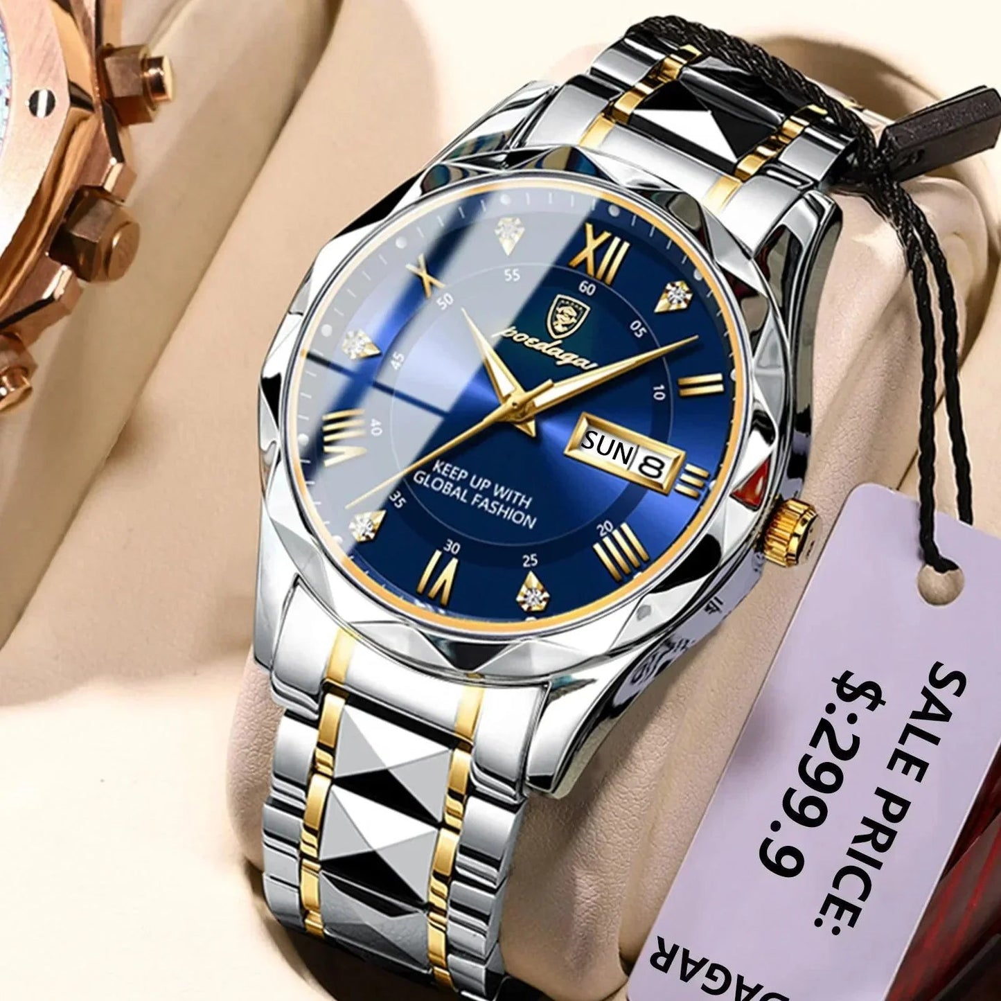 Luxury Business Watch Stylish Waterproof Luminous Timepiece POEDAGAR Official Store