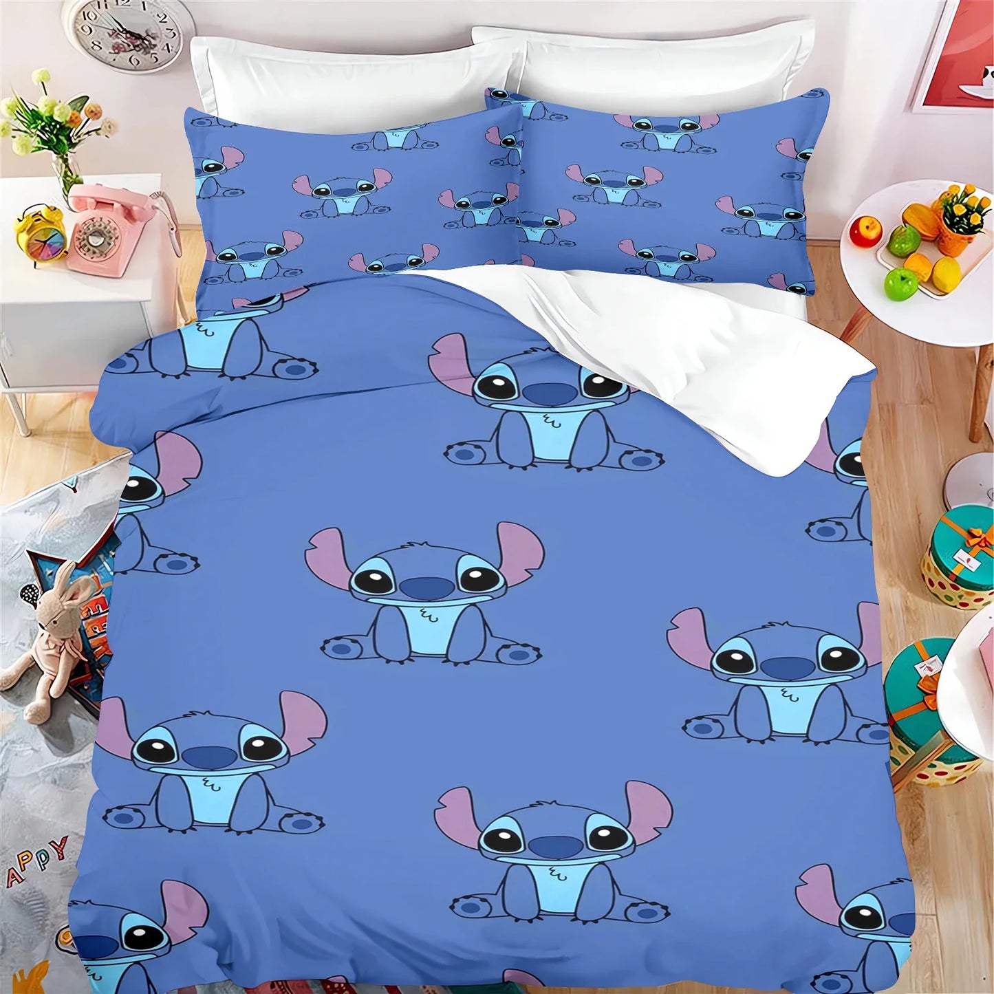 MINISO Cartoon Duvet Cover Set - 3 Pcs, Printed, Home