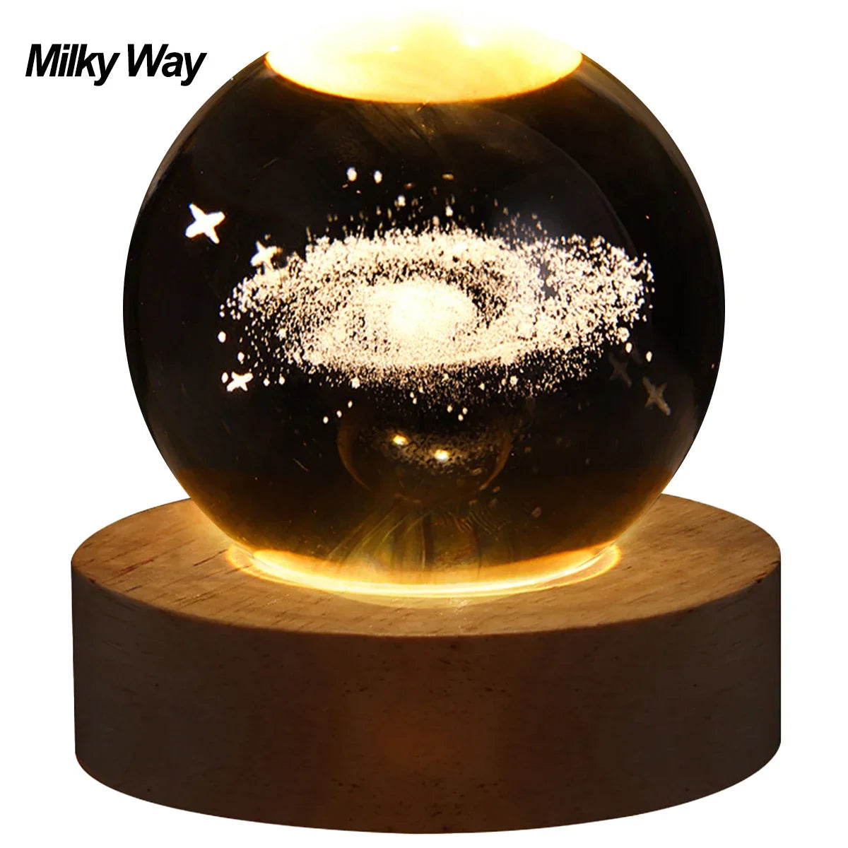 Crystal Ball Night Lights Glowing Sea Jellyfish Astronaut Table Lamp USB Atmosphere Lamp Table Decorations Kid Gifts Night Lamp