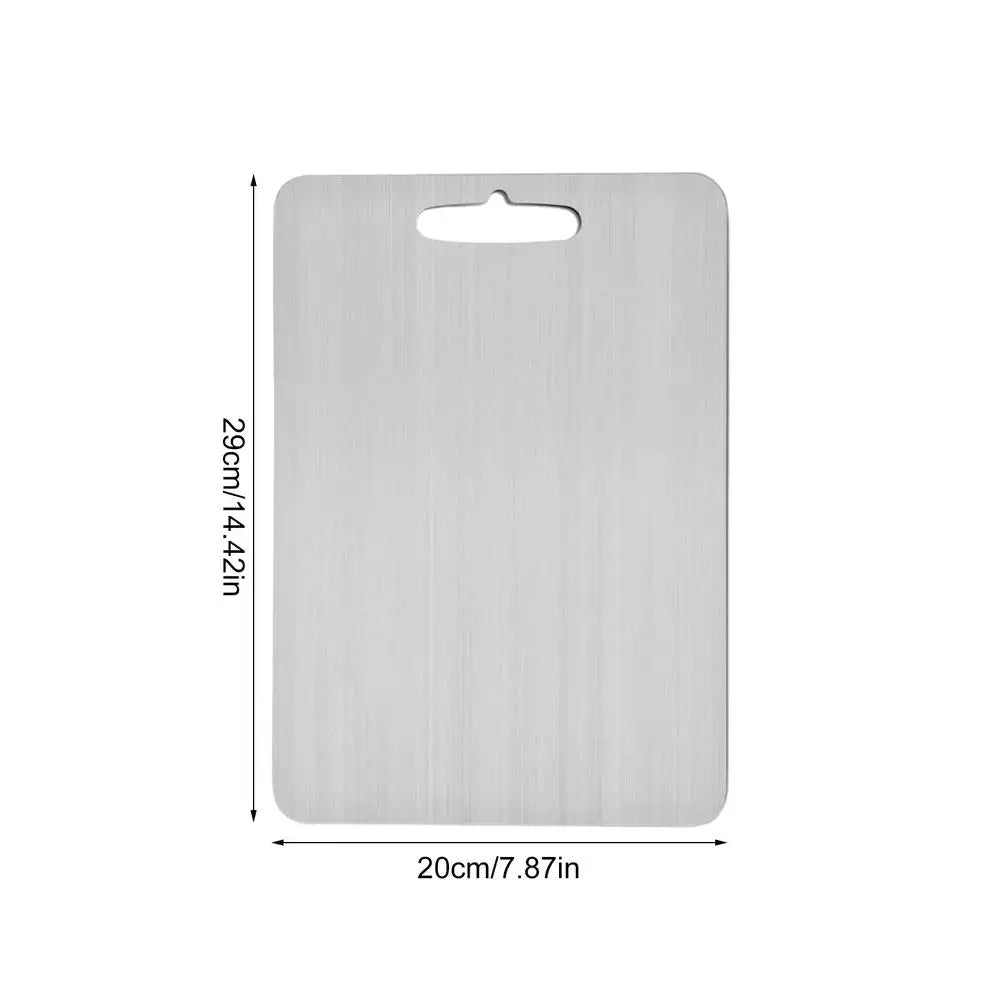 Camping Cutting Board Double-Sided Titanium Kitchen Chopping Board Kitchen Stainless Steel Cutting Board for Kitchen, Heavy Duty