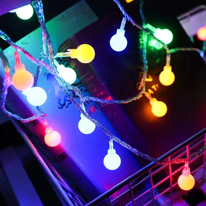 10M USB/Battery Power Ball LED String Lights Garland Lights Outdoor