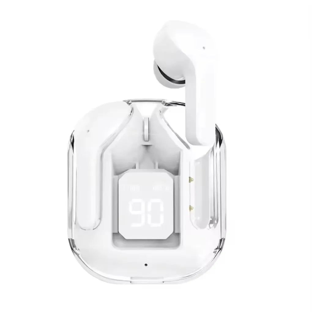 TWS Wireless Bluetooth Earphone Noise Canceling HiFi Stereo Sport Headphones with Digital Display Transparent Charging Case Lauzudan Global Store