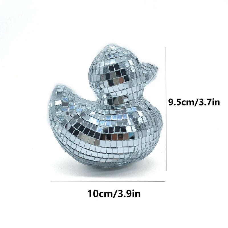 Silver Duck Disco Ball Mosaic Glass Mini Disco Ball Bar Home Ornament