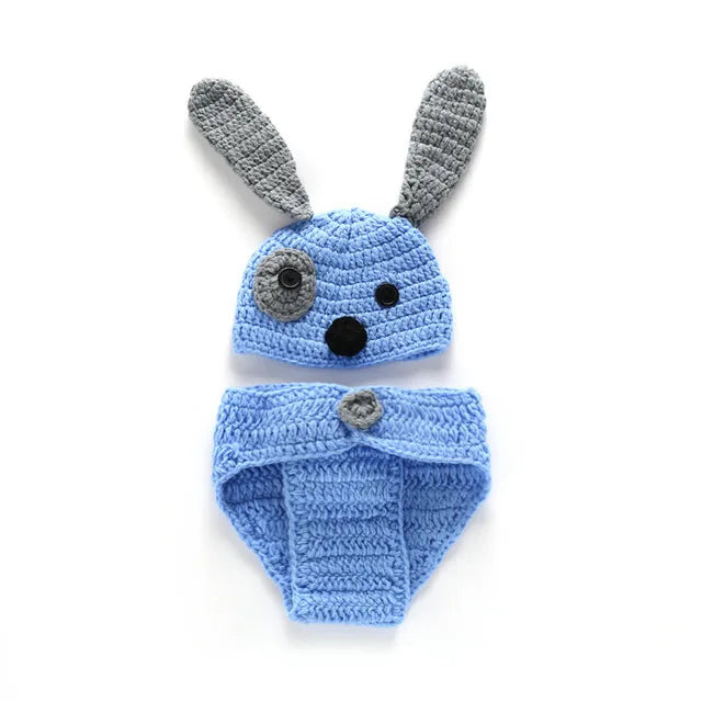 Animal Style Newborn Baby Crochet Halloween Costumes Photography Props Handmade Knit Mickey Outfit Sleepy Owl Frog Baby Gift South Bay Evans General Store