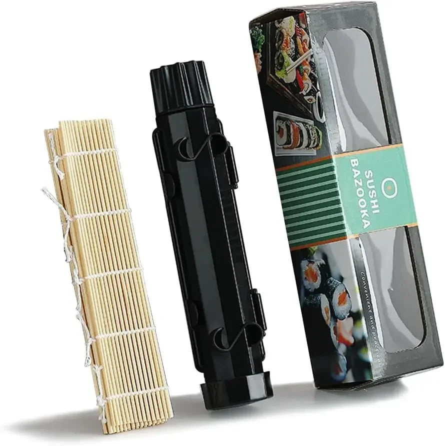 Sushi Bazooka with Sushi Bamboo Rolling Mat, Beginner Sushi Making Kit