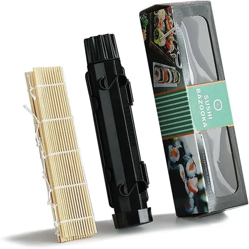 Sushi Bazooka with Sushi Bamboo Rolling Mat, Beginner Sushi Making Kit