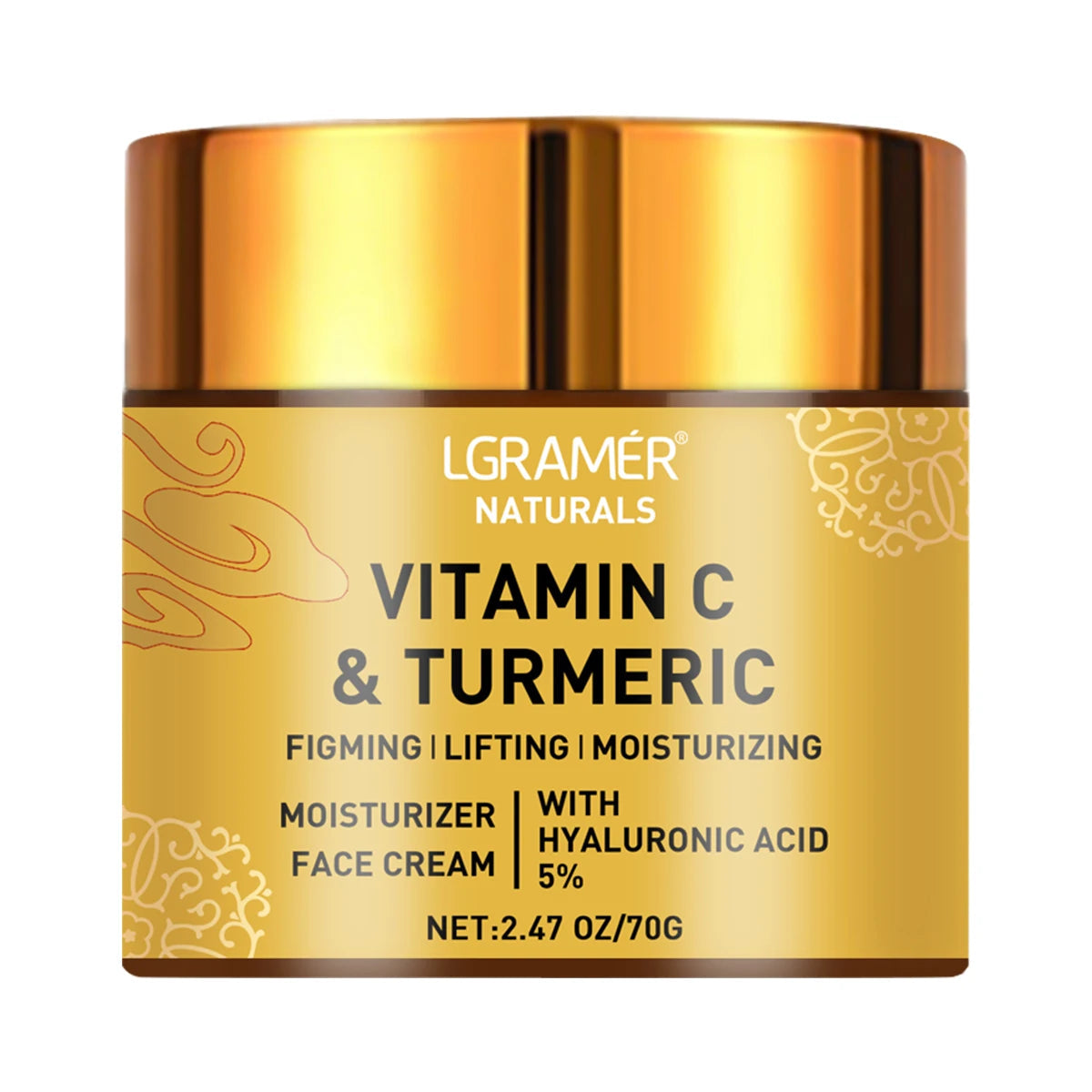 Turmeric Vitamin C Face cream Retinol Moisturizing Firming Hyaluronic Lightening Repairing Smooth Skincare Whitening Creams REAROYA Beauty Store