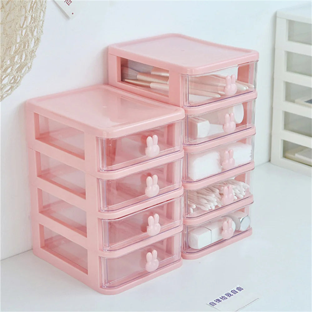 Transparent Desk Organizer Drawer Cute Plastic Clear Organizing Boxes