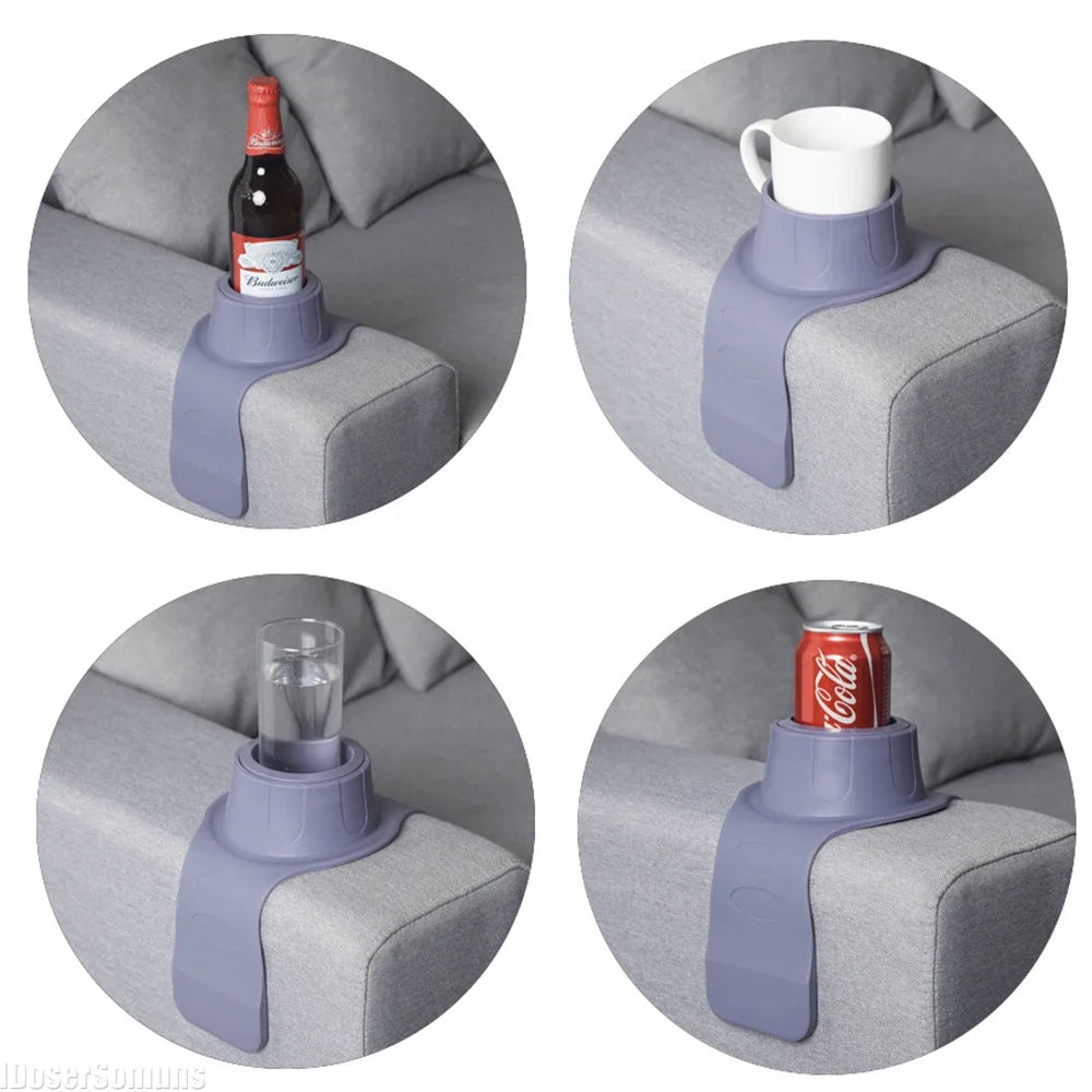 New Silicone Sofa Storage Tray Armrest Stand Cup Holder Drink Coaster