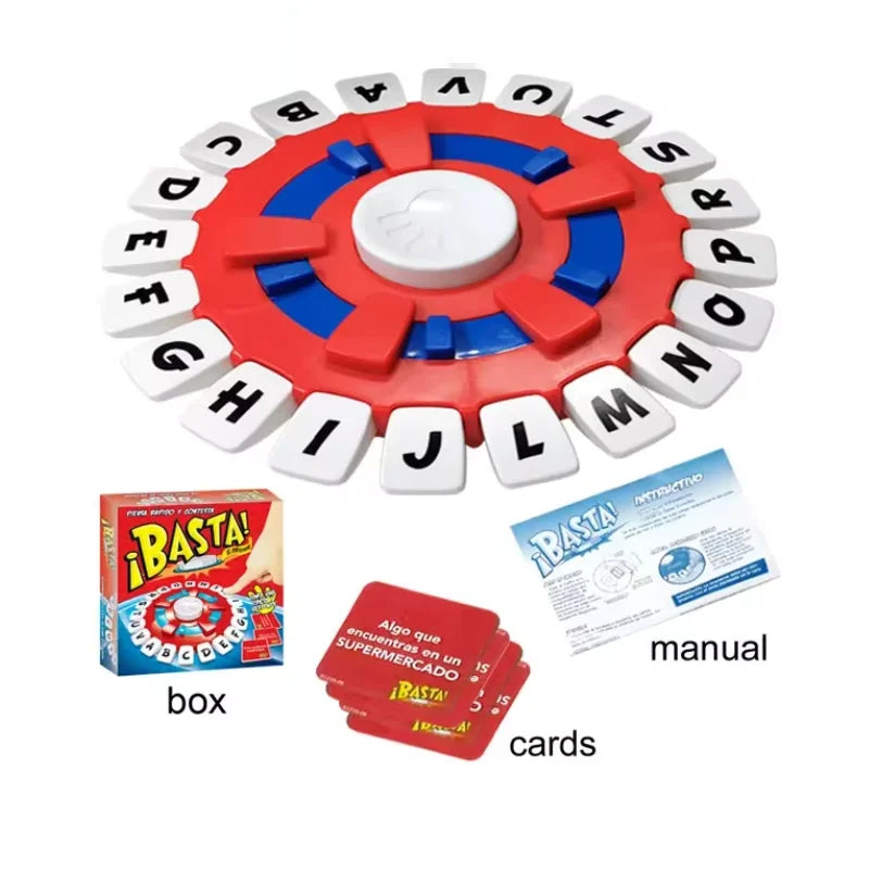 New Spanish Word Game Fast-Paced Family Board Game The Quick Thinking Letter Pressing Tapple Games versión en español