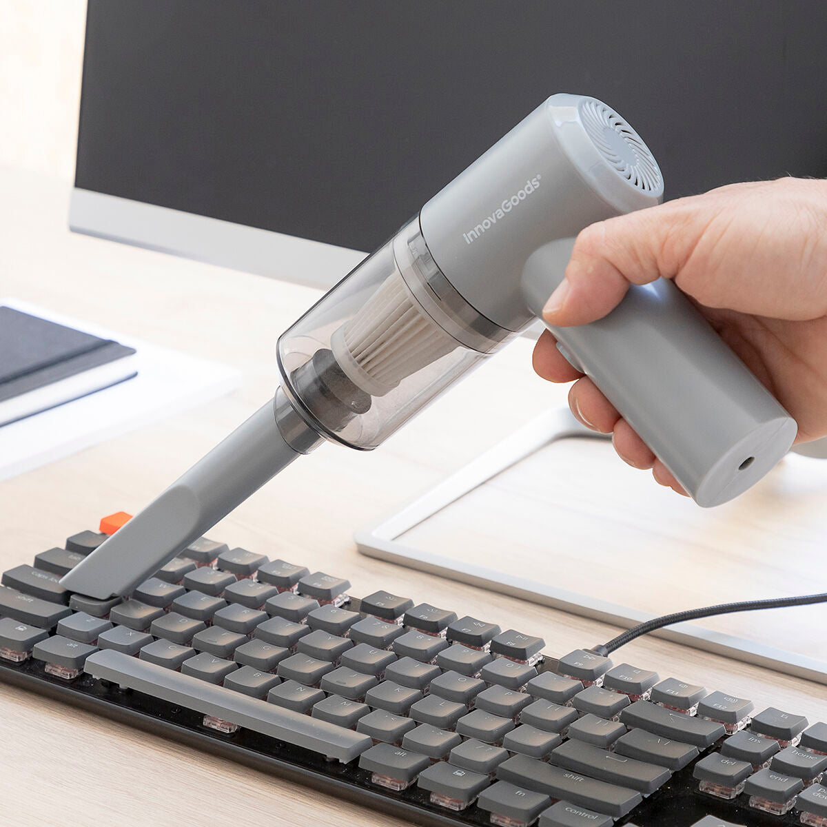 Mini Wireless Rechargeable Hand-held Vacuum Cleaner Recuum InnovaGoods Bigbuy