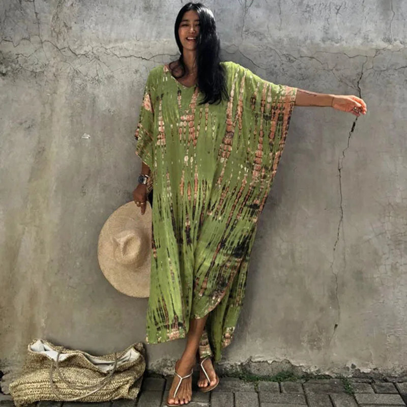 Women'S Beach Kaftan Dresses Half Sleeve Caftan Swimsuit plus Size Bathing Suit Cover Ups