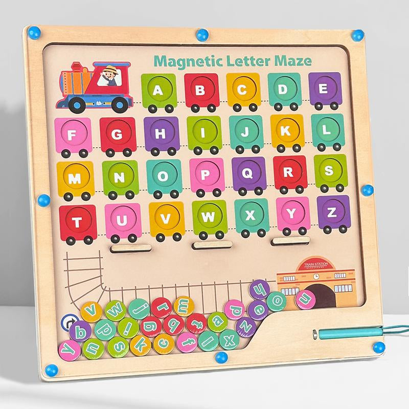 Alphabet Wooden Color Matching Counting Puzzle for Toddlers Educational Fine Motor Skills Toy